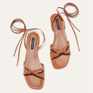 Margaux Tan Leather Sandals